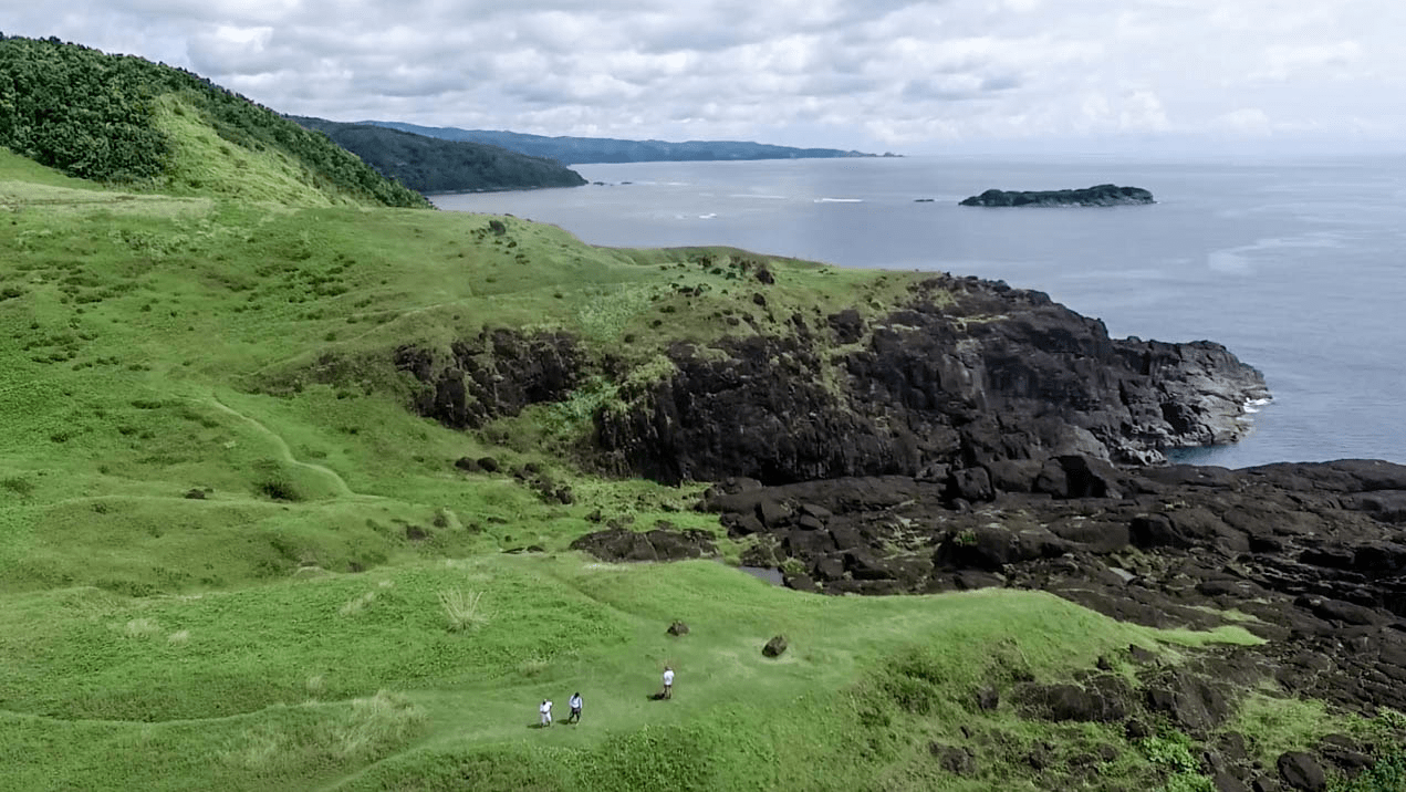landscape of point binurong natural landmark and viewpoint on the catanduanes island in the philippines
